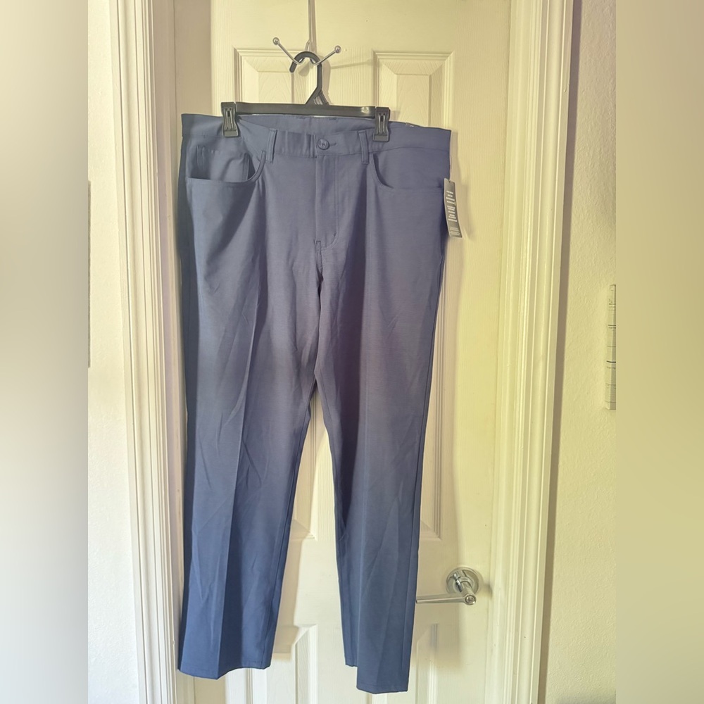 Men's Elegant Blue Dress Pants